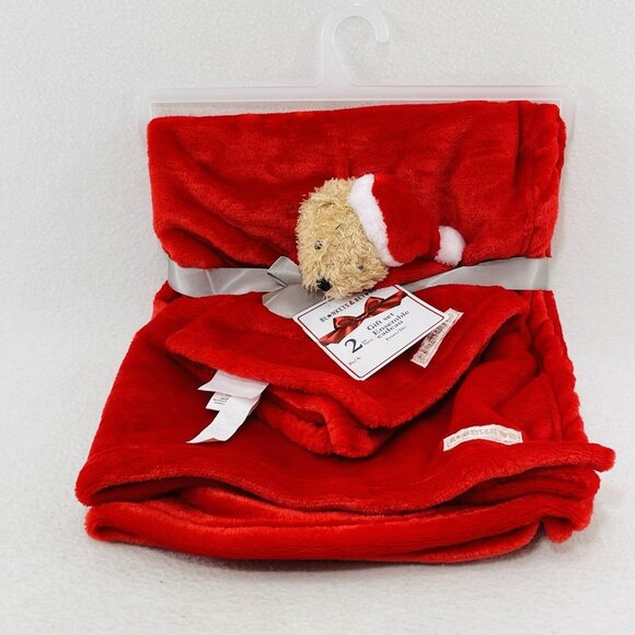 Blankets Beyond Christmas Set Nunu Bear Security Lovey Baby Bedding Infant Throw - Picture 6 of 10